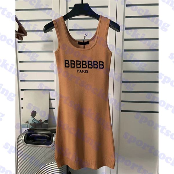 

brand dresses womens letter logo womens skirts dress u neck tees for lady, White