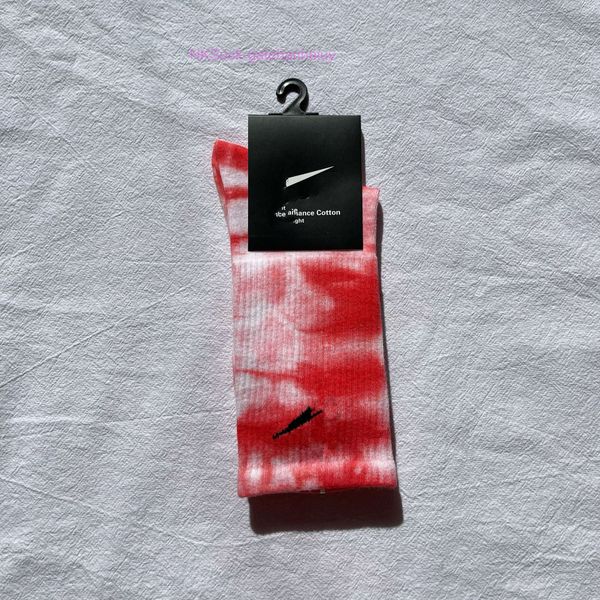 

classic fashion men's socks hook brand cotton tie dyed long tube street couple middle moisture absorption sock men women luxury medium, Black