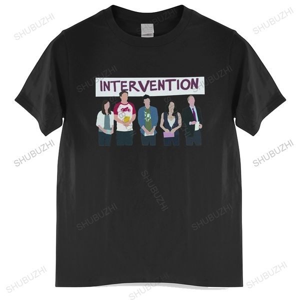 

intervention how i met your mother tee shirt himym t shirt for men pure cotton t-shirts short sleeve clothing arrival 220809, White;black