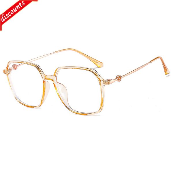 

men's women's fashion trend brand sunglasses wholesale new little flat lens light can be with myopia frame lovely, White;black