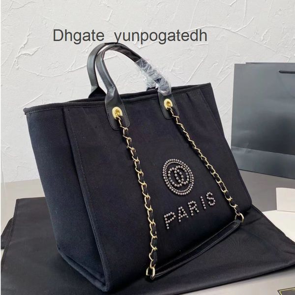 

classic fashion pearl beach bags brand ch women handbags evening bag designers female canvas portable high-capacity luxury trend big handbag, Black;red