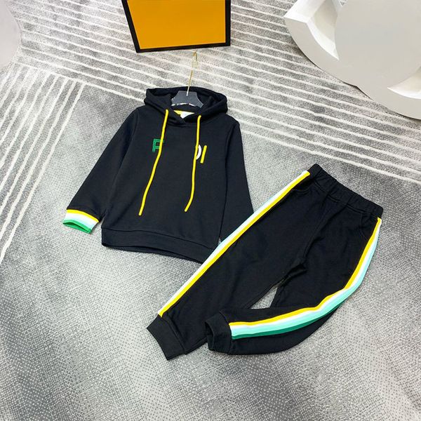 

baby clothes kids designer clothes sets hooded luxury boys girls tracksuits autumn winter children's two-piece round neck pullover pant, White