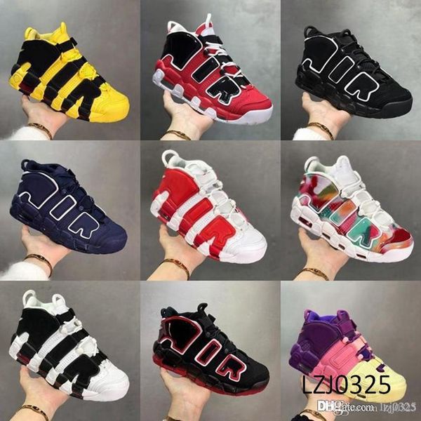 

the new mens more uptempos basketball shoes uptempos scottie pippen split split doernbecher gym team red sport sneakers italy bulls hoops pa, Black