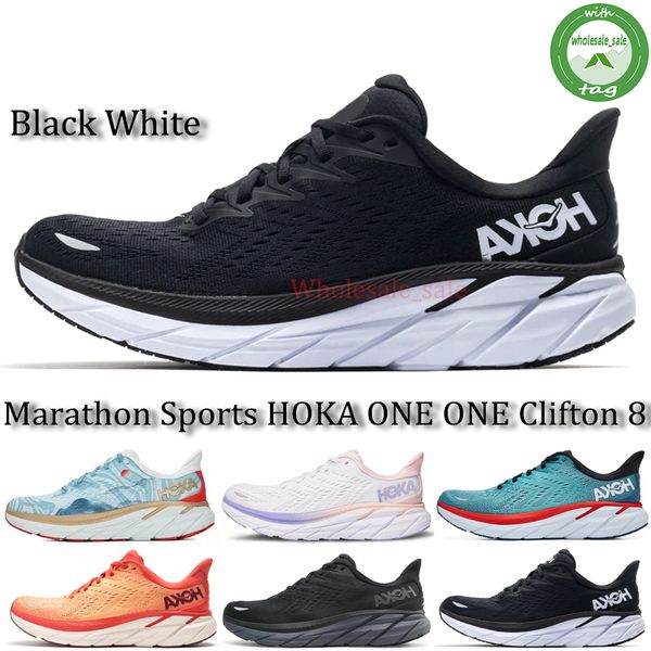 

new hoka one one clifton 8 women men running shoe local boots training dropshipping accepted lifestyle shock absorption highway sneakers 36-