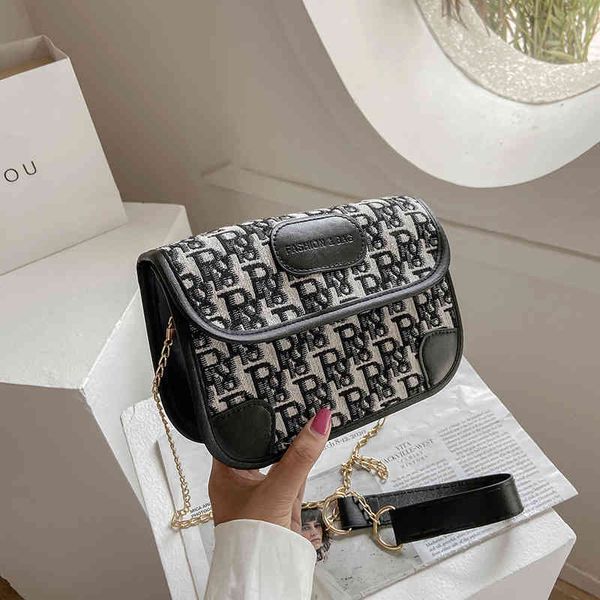 

2022 factory wholesale new korean version simple and versatile single shoulder women's fashion trend chain messenger bag foreign style