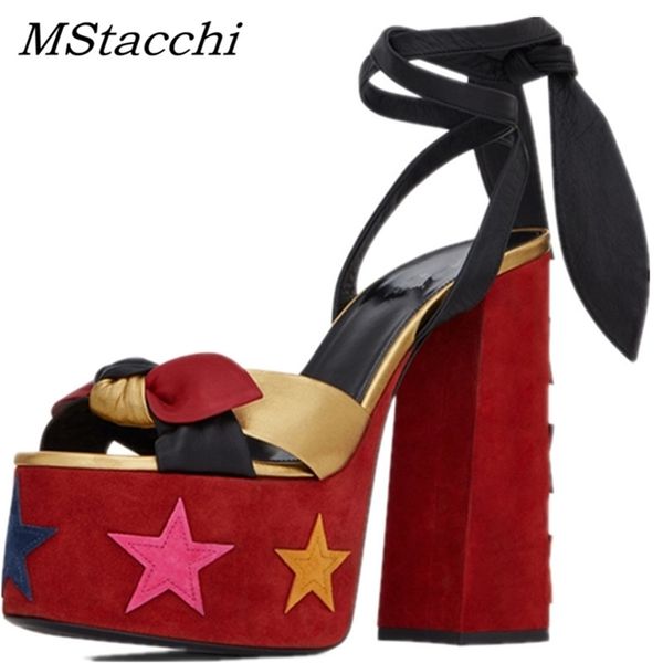 

mstacchi women's sandals high platfrom y heels shoes summer peep toe ankle strap high heels party shoes sandalia feminina 220406, Black