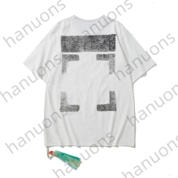 

offs men's t-shirts new fashion wihte short graffiti arrow t-shirt loose women's half sleeve printed letter x the back, White;black
