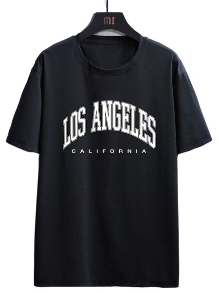 

extended sizes men letter graphic tee v526#, White;black