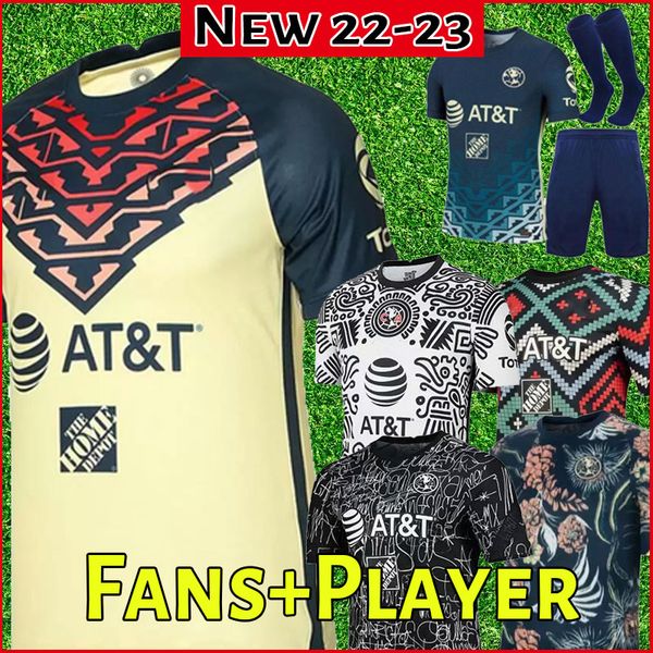 

2022 club america soccer jerseys r.martinez henry football shirt 22 23 home away third g.ochoa f.vinas aquino j.dos santos d.valdes m.layun, Black;yellow