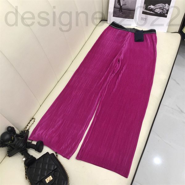 

women's jeans designer sharp goods high-end net red spring and summer letter ribbon waist loose leisure wide leg pants for women ffvm, Blue