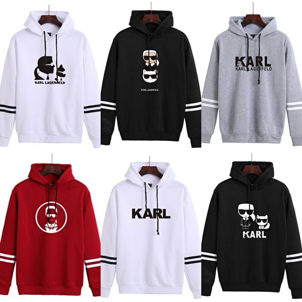 

2022 karl new mens sweatshirts hoodies womens pullover fall designer hoodie sweatshirts men's color grey black red white asian size s-