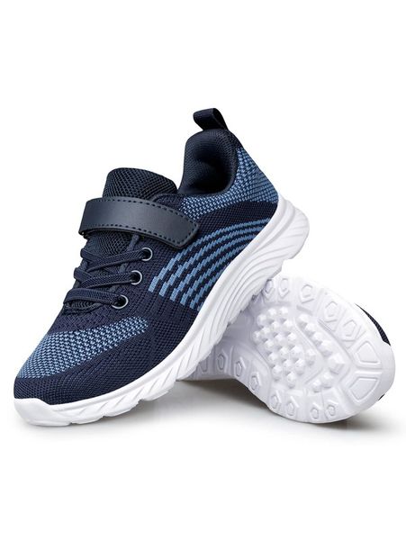 

boys striped graphic running shoes she, Black