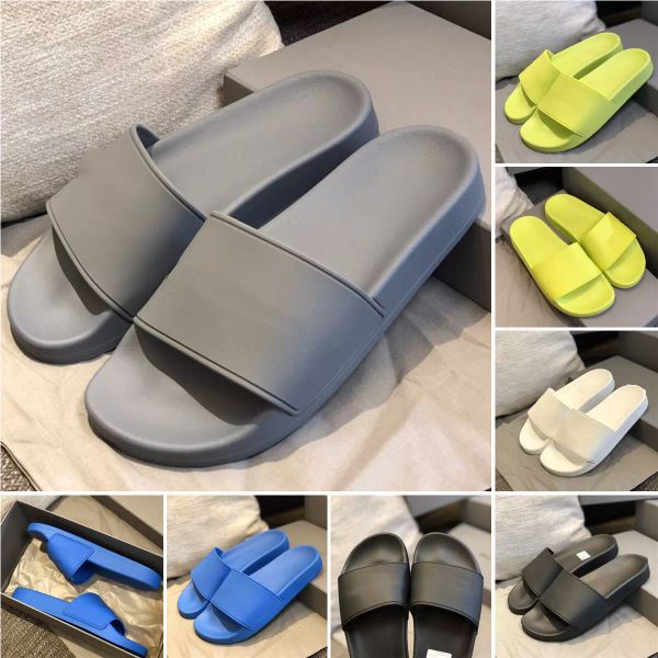

2022 latest color slippers men & woman size 35-45 thick bottom flat slides pillow comfort lady sandals bubble shoes high heel slippers, Black