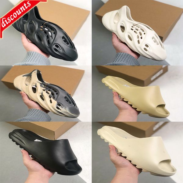 

foam runr slippers mxt moon gray mx cream clay men women sandals shoes ochre vermillion mineral blue slide slipper slides slider sliders, Black