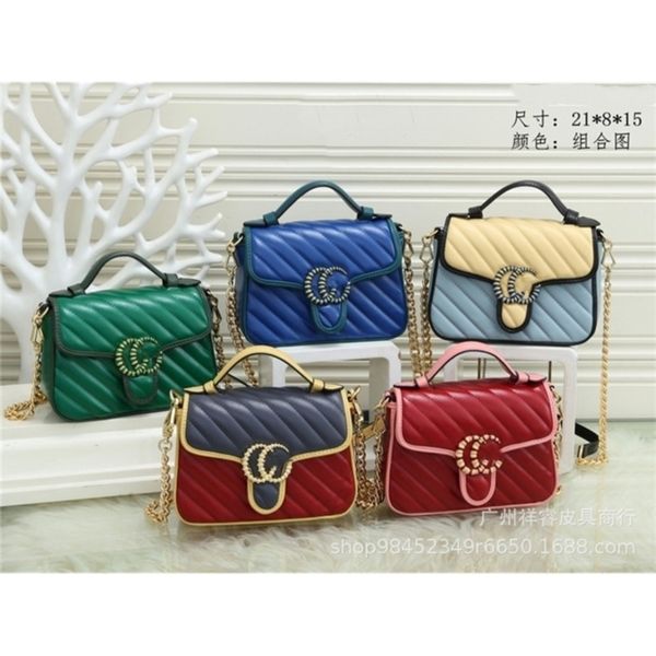 

new designer luxury bags new twill contrast horizontal style square lock single handbagwomen'sbranded handbag