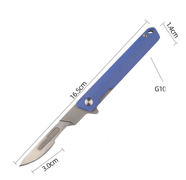 Alta qualidade artwork cinzelando faca 440C lâmina de cetim g10 lidar com balança flipper facas dobrável k1601