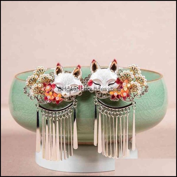 

hair clips barrettes jewelry traditional chinese hairpin 2 pieces retro comb bridal accessories long tassel we dhtmf, Golden;silver