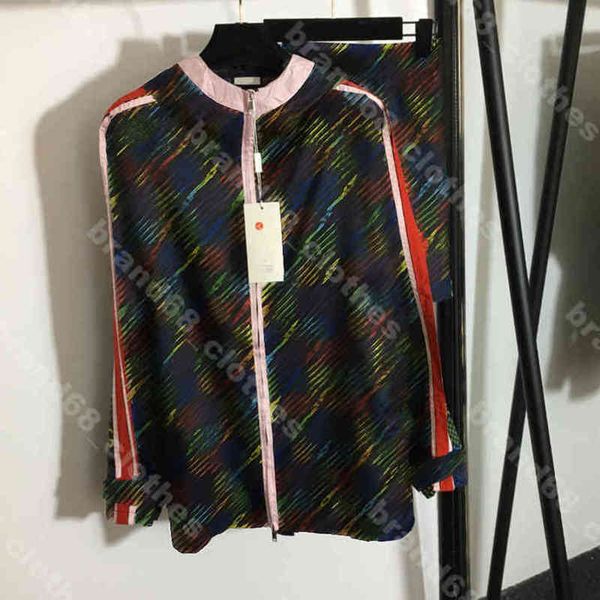

designer women two piece pants popping candy sports tracksuit luxury casual hoodies shrots suit logo colorful print zip jacket g..cci brand, White