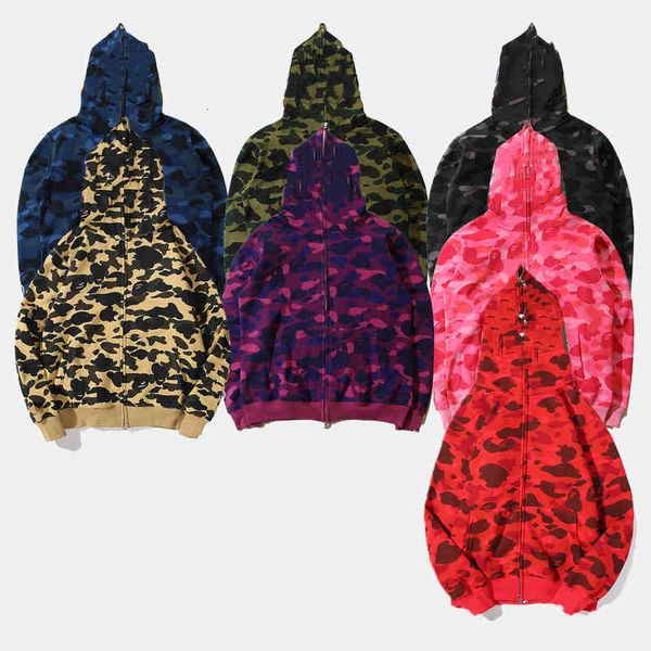 

bapebrand mens designer hoodies men women stylist jacket hoodie camouflage print sweatshirts for male 6 colors pullover fashion, Black