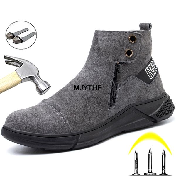 2022 Новая рабочая сапоги для обеспечения безопасности мужчин стальные носки обувь мужская охранная обувь неразрушимый прокол рабочие кроссовки рабочая обувь бут