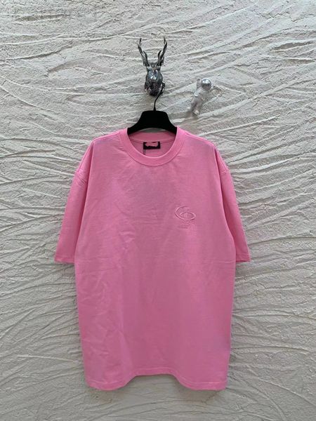 

women's t-shirt designer home b high version correct printing front and back dark embroidery short sleeves t can be solid rc00, White