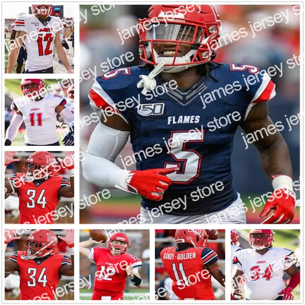 

football jersey american college wear custom liberty antonio stitched gandy-golden flames eric green rashad jennings kevin shaa frankie hick, Black