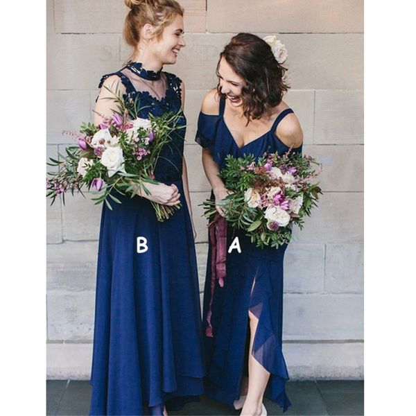 

bridesmaids formal dresses a-line blue long bridesmaids dress high neck wedding guest plus size maid of honor dresses prom gowns, White;pink