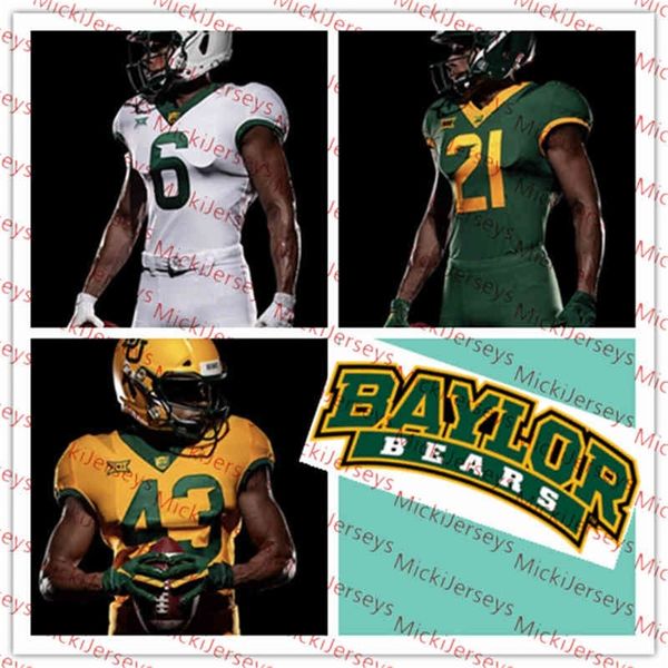

668 custom baylor bears football jersey siaki ika byron hanspard jr. kyron drones josh fleeks drew estrada gerry bohanon tate williams xavie, Black