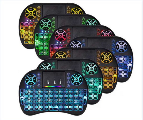 

i8 mini flying mouse keyboard touch lithium seven-color backlight support english spanish multi-language customization