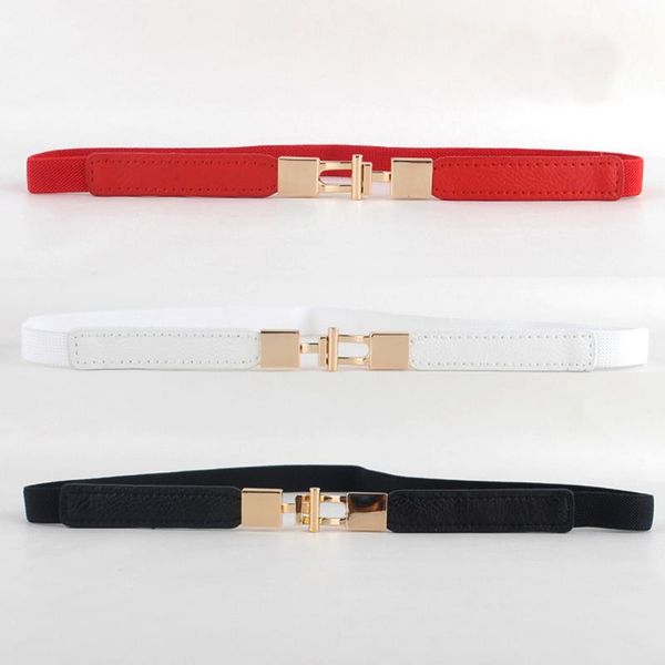 Kemerler Moda Skinny Gold Metal toka tokası elastik streç korse bel kemeri Bltll0104Belts