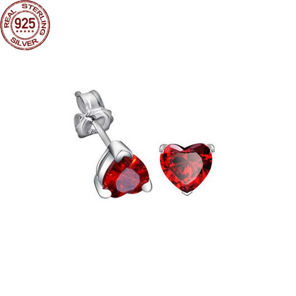 

new s925 sterling silver earrings charms women's korean temperament simple mini small love zircon for women wedding jewelry gifts, Golden