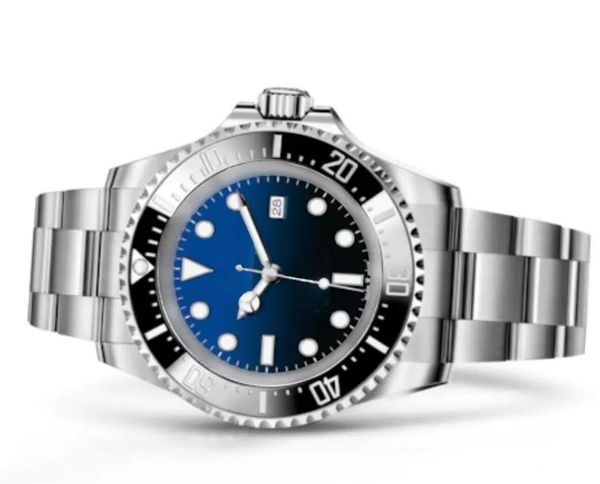 

mens watch deep ceramic bezel sea-dweller sapphire cystal stainless steel glide lock solid clasp automatic mechanical men watches male wrist, Slivery;brown