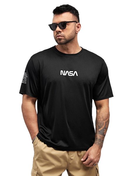 

extended sizes men letter graphic tee n8ut#, White;black
