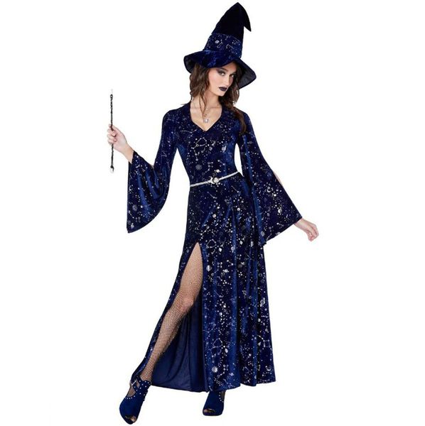

party dresses halloween cosplay witch dress cosplay costume, White;black