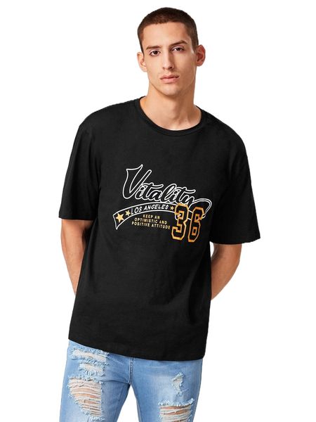 

men letter graphic tee l7np#, White;black