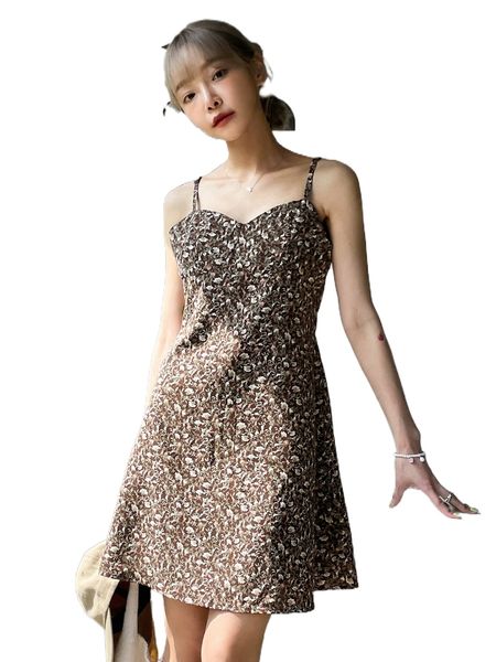 

dazy ditsy floral zip back cami dress u8ua#, Black;gray