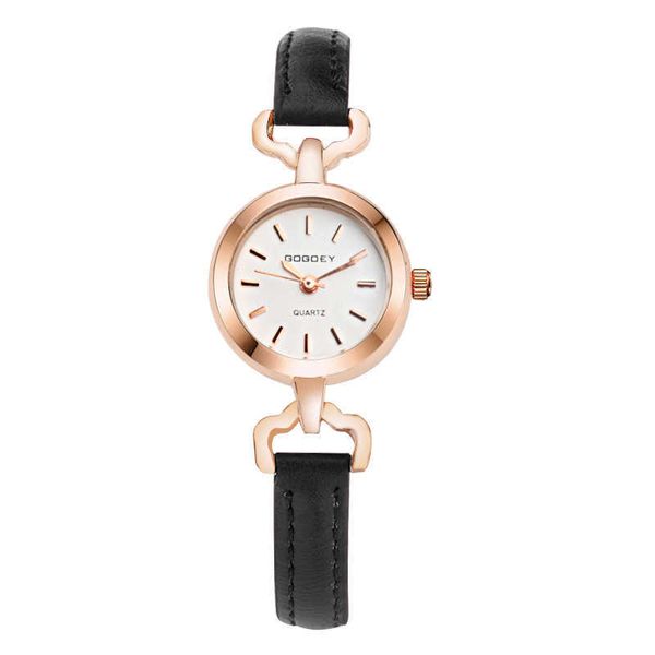 Senhoras Pulseira Moda Gogoey Relógio de Pulso Mulheres Small Dial Relogio Couro Band Relógio Casual Feminino Reloj