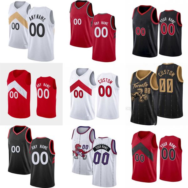 

75th basketball jerseys custom mens youth toronto''raptors''vince 15 carter tracy 1 mcgrady 14 svi mykhailiuk 18 yuta wa, Black;red
