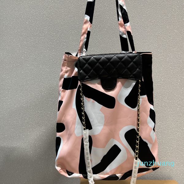 

cc bag 2022 womens badge print shopping bag caviar coin purse with cloth totes bag 2 in 1 hardware chain luxury outdoor large capacity desig