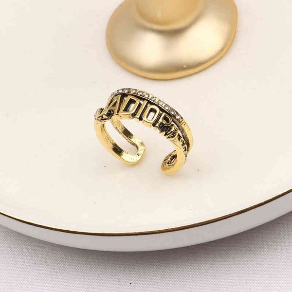 

fashion trend new ladies luxury brand designer wholesale d family english letter female jewelry personality double-layer chain open, Silver