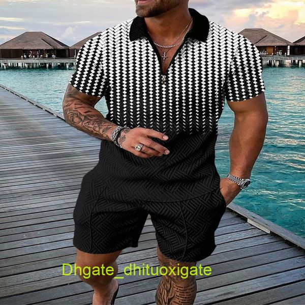 

fashion men's luxury tracksuits hawaii sets casual tshirt man print short sleeve shirts loose tracksuit men summer beach outfits 2 piec, Gray