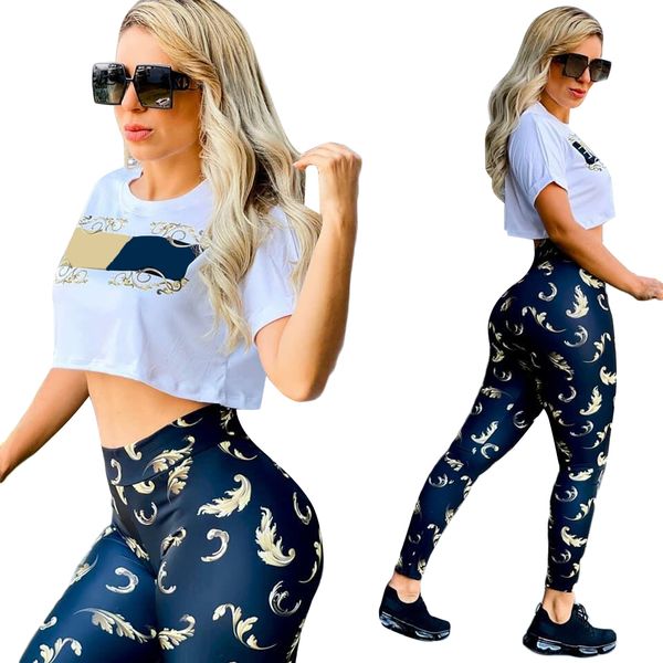 

women tracksuits summer 2 piece sets luxury designer o neck short sleeve t shirts casual sports suit, Gray