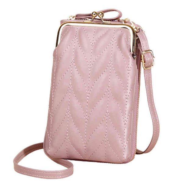 

wallets new mini crossbody bags women mobile phone money bag ladies wallet soft leather flap female small messenger 220628, Red;black