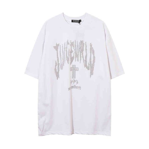 

new design brand men's fashion hip hop diamond large short sleeve men beach casual loose t-shirt women, White;black