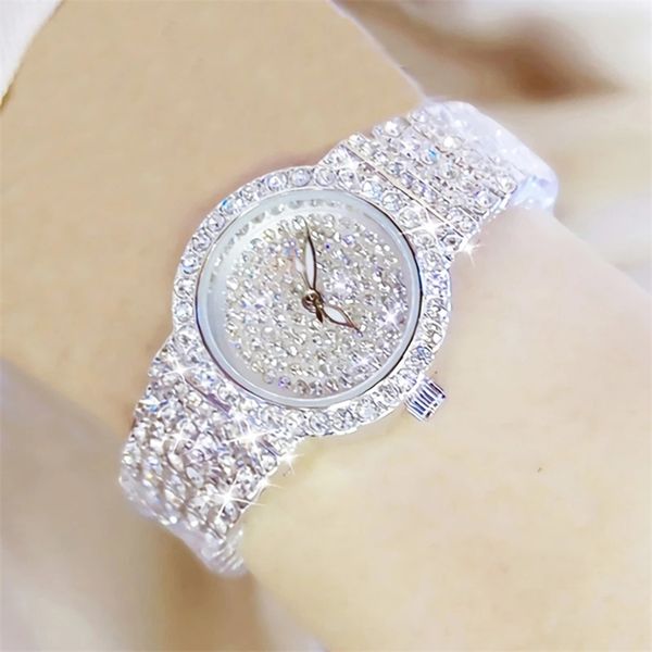 

brand luxury women watches full diamond dress ladies japan quartz movement women's wristwatch stainless steel reloj mujer 220428, Slivery;golden