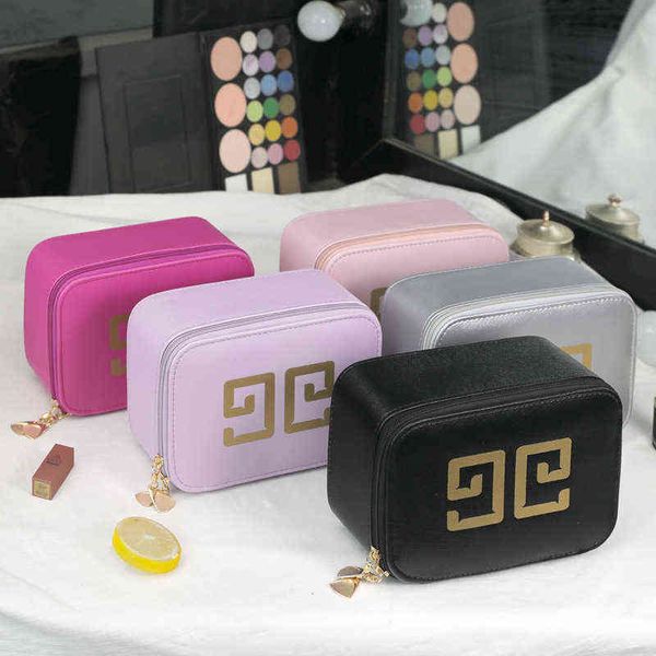 

cosmetic bag five color hand held cosmetic storage box multifunctional portable lazy storage bag travel wash 220518