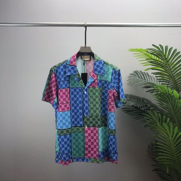 

2022 spring and summer new fashion personalized printing short-sleeved shirt men's women's t-shirt h6f44, Black;brown