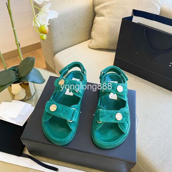 

sandals high end quality sandals women gold coin frosted leather open toe beach roman women's shoes, Black