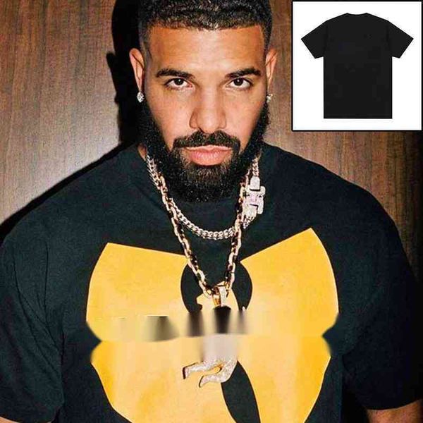 

2022drake s toneyame t-shirt hip hop rap duck wu tang round neck short sleeve loose retro american wudang fashion, White;black