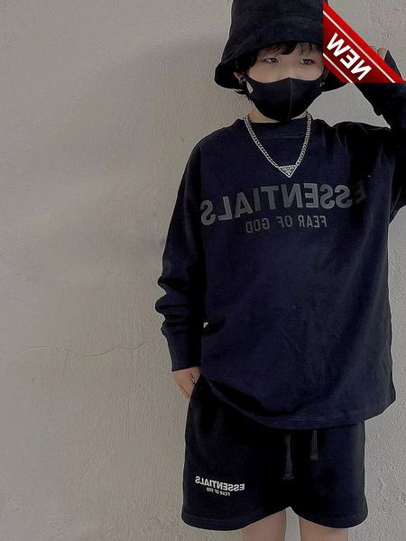 

50% off discount children's fog fashion brand children's 22ss summer new s boys' and girls' baby terry loose casual pant, Black